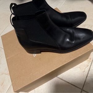 Black Leather Chelsea Boots